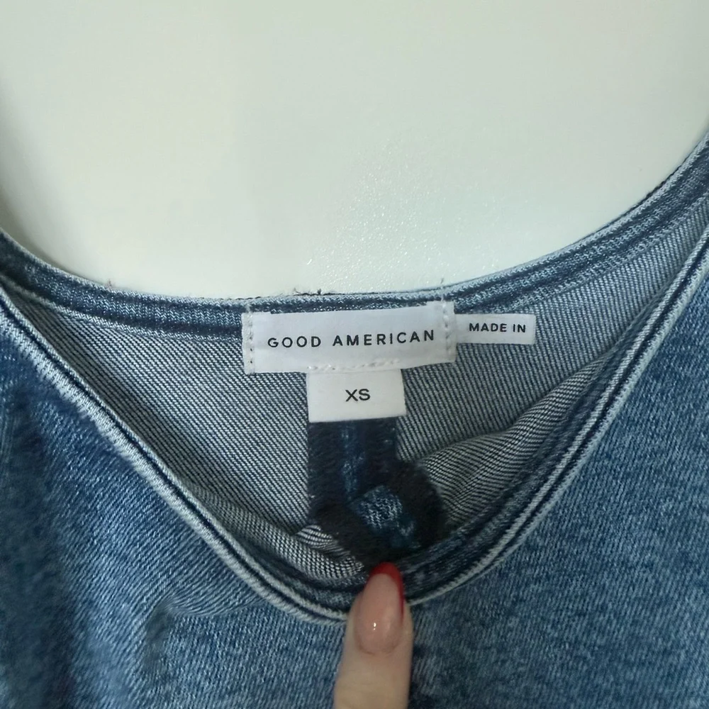 Good American Blue Denim Mini Dress - Picture 3 of 4